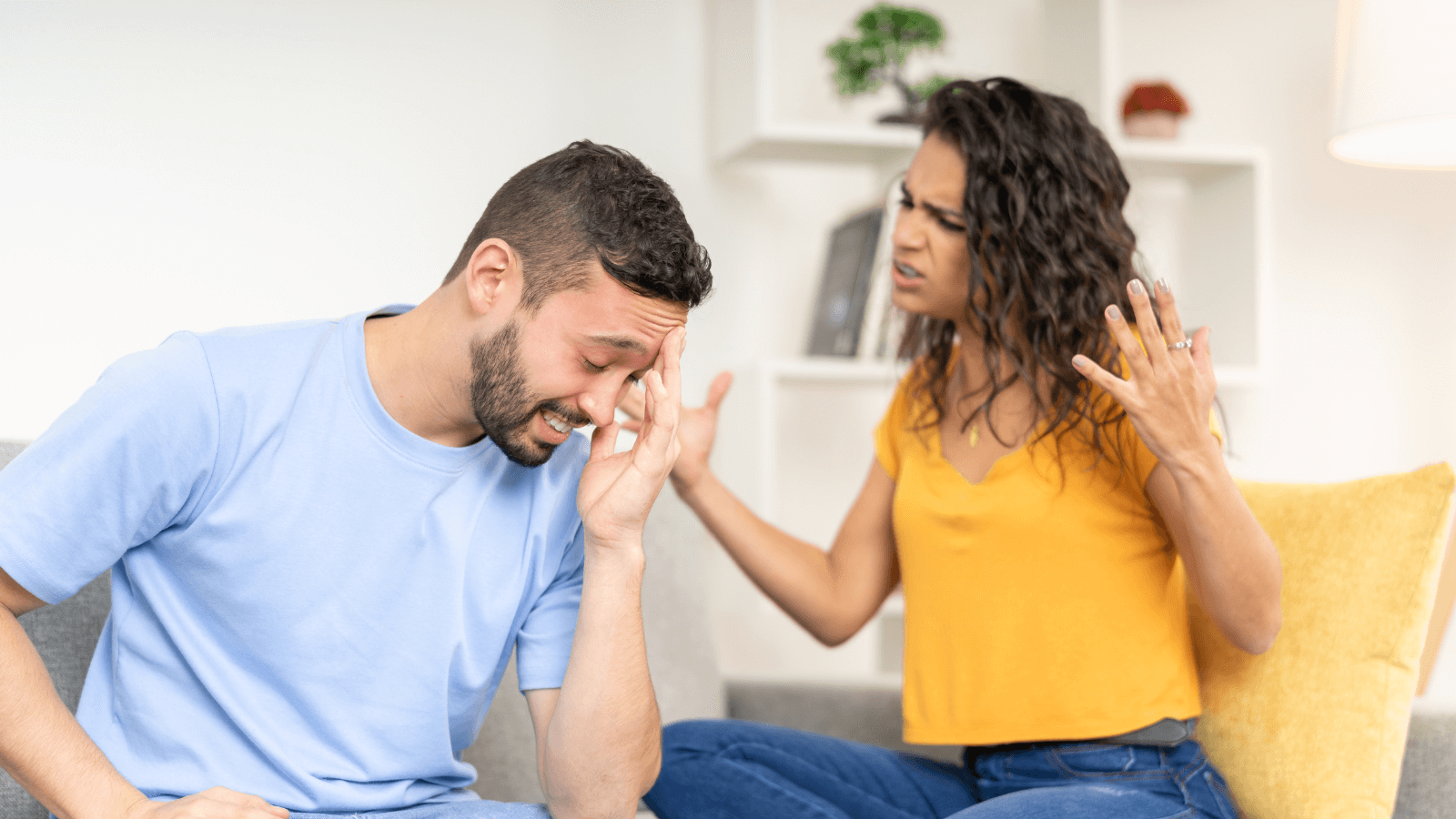 Couple talking on a couch Building strong relationship foundations